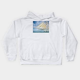 Sailing towards adventure Kids Hoodie